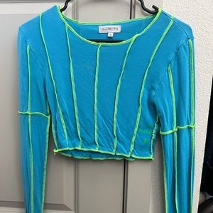 omighty crop stitch top